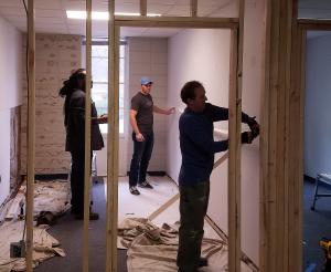 Milam Services & CoBuilt's "CoServe" teamed up 3/2 for Bellevue Loves Memphis, installing insulation, sheetrock, and taping. 