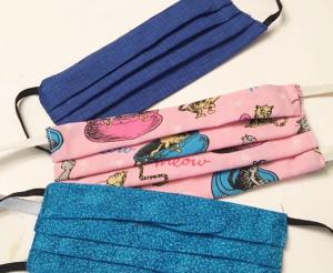 Some of the masks Cindy's refugee friends have sewn.